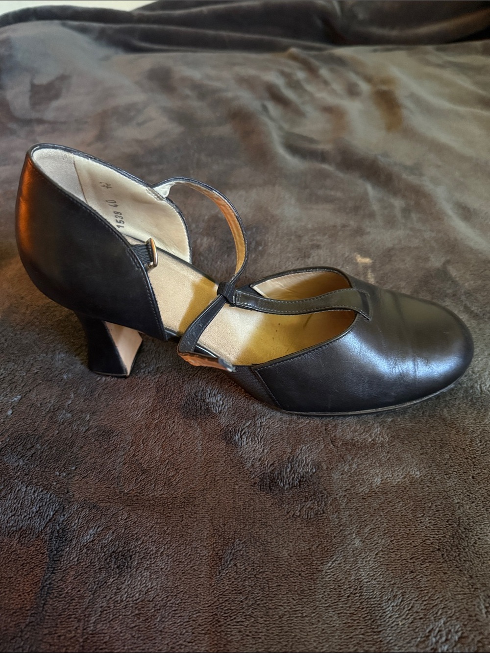 Black LaDuca Heels with Cross Strap
